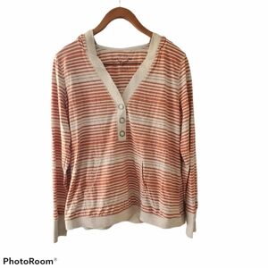 Sonoma Hooded Striped Top Size XL